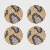 Animal Pattern Coasters - Gold