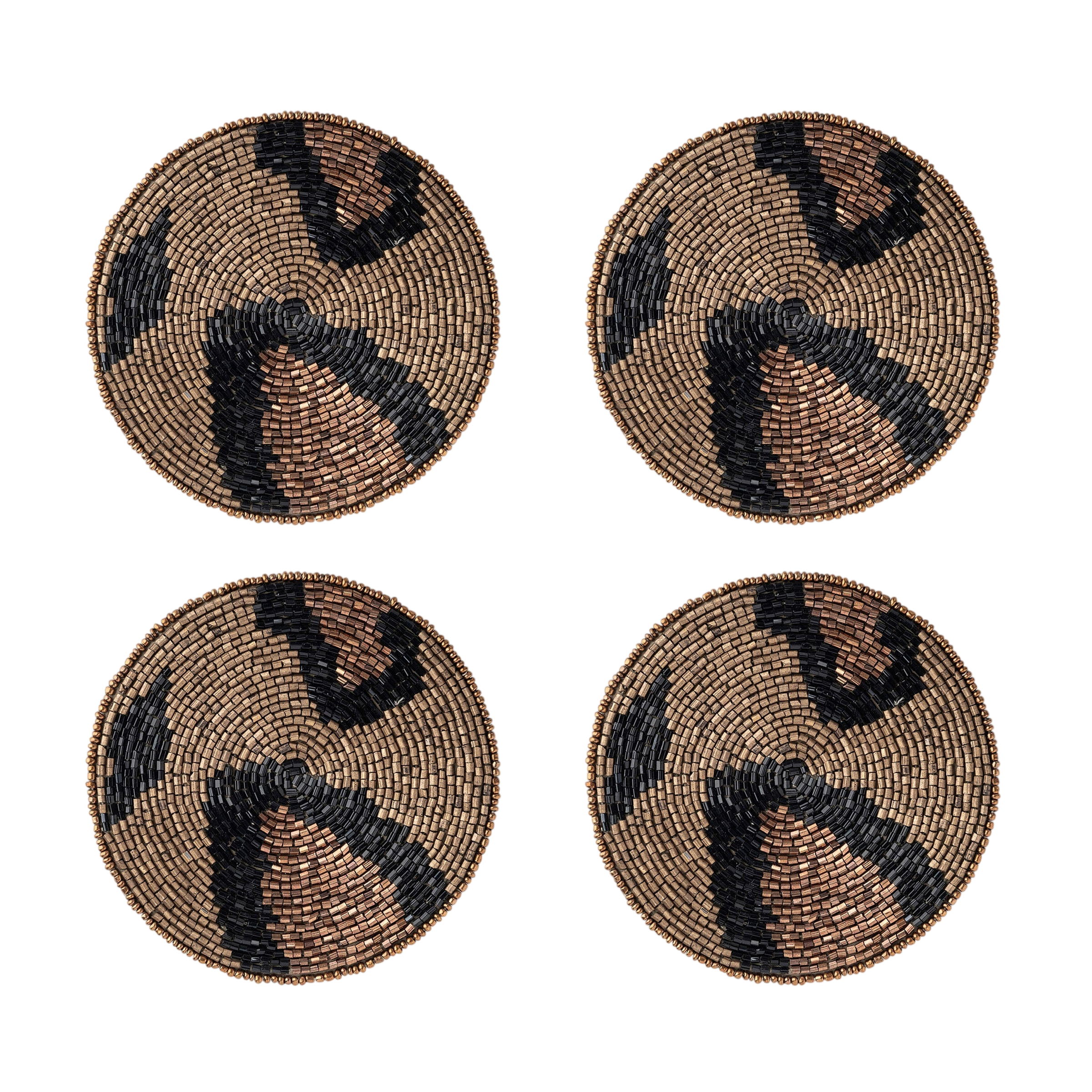 Animal Pattern Coasters - Bronze