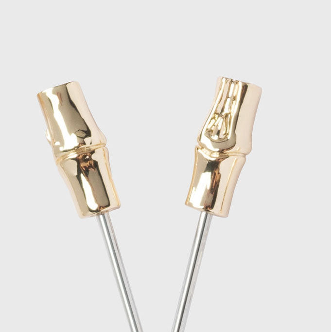 Golden Bamboo Cocktail Picks (Set of 6)