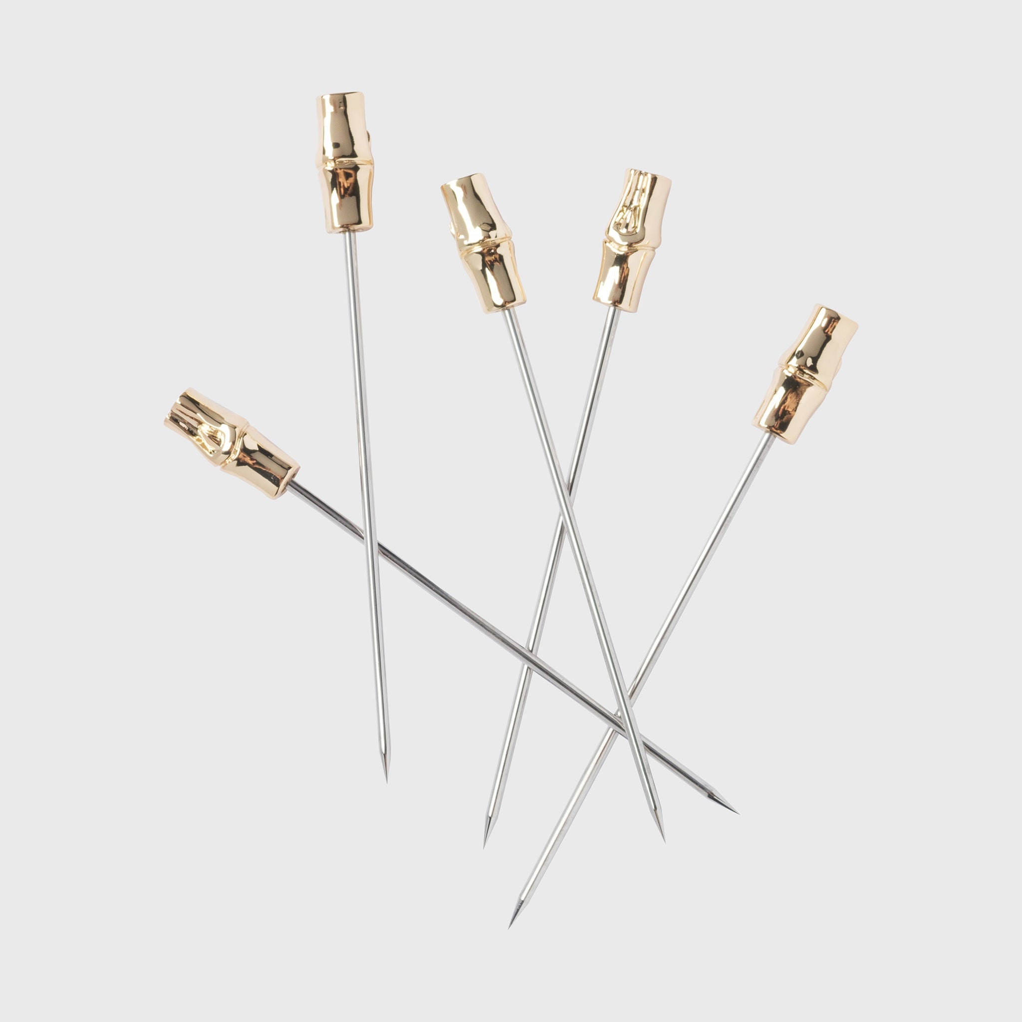 Golden Bamboo Cocktail Picks (Set of 6)