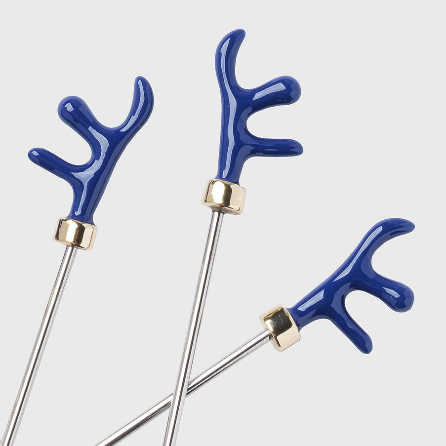 Coral Cocktail Picks - Blue (Set of 6)
