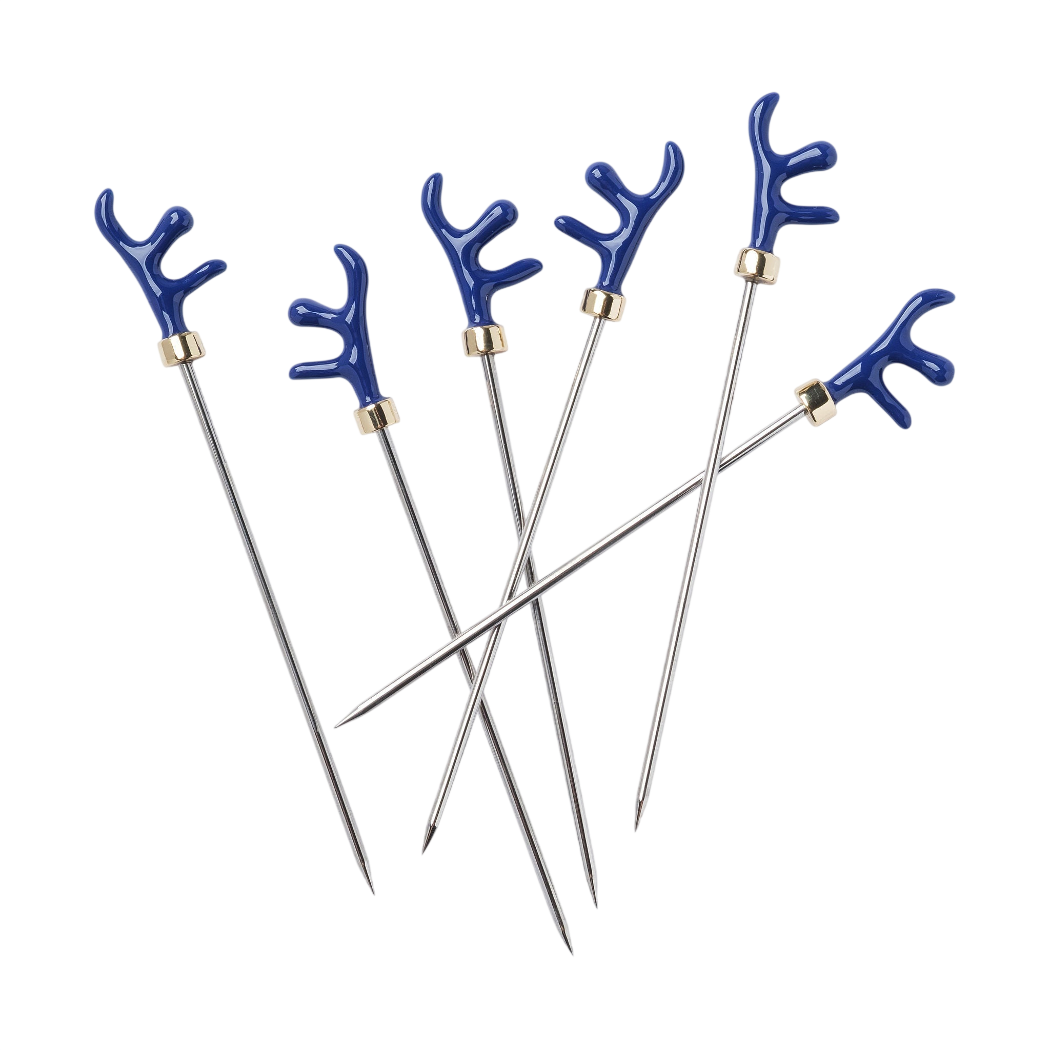 Coral Cocktail Picks - Blue (Set of 6)