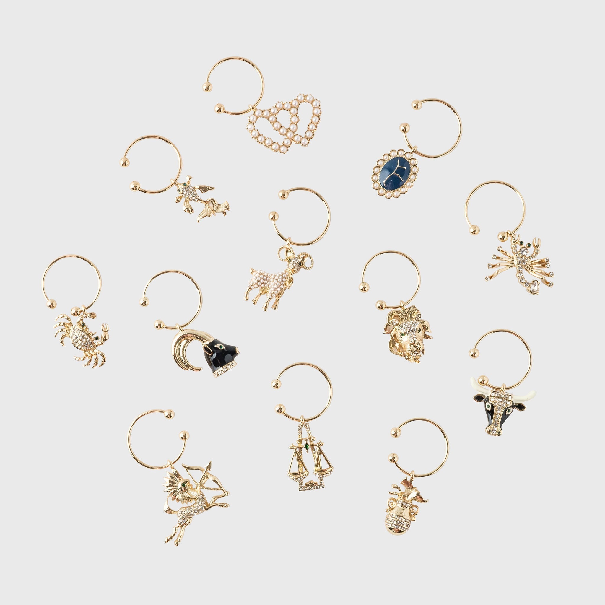 Zodiac Wine Charm Gift Set (Set of 12)