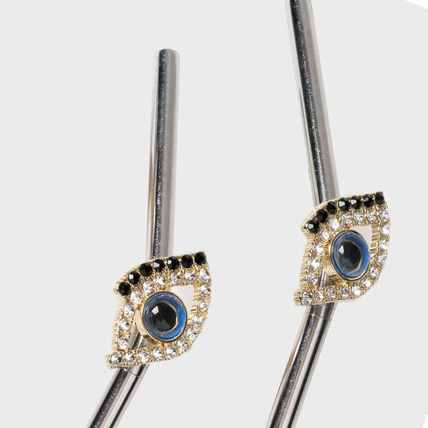Evil Eye Metal Straws (Set of 4)