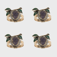 Pomegranate Skinny Napkin Rings (Set of Four)