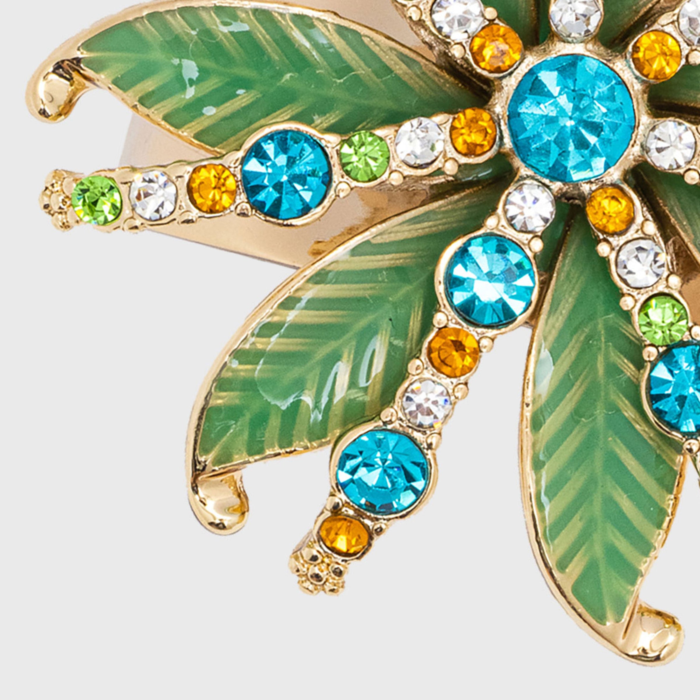 Deco Palm Napkin Rings - Green (Set of 4)