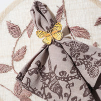 Painterly Butterfly Napkin Rings - Yellow (Set of 4)