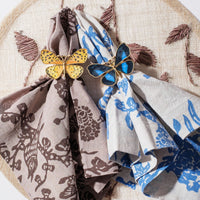 Garden Print Napkin - Mocha (Set of 2)