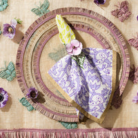Ruffle Edge Straw Placemats - Lilac (Set of 4)