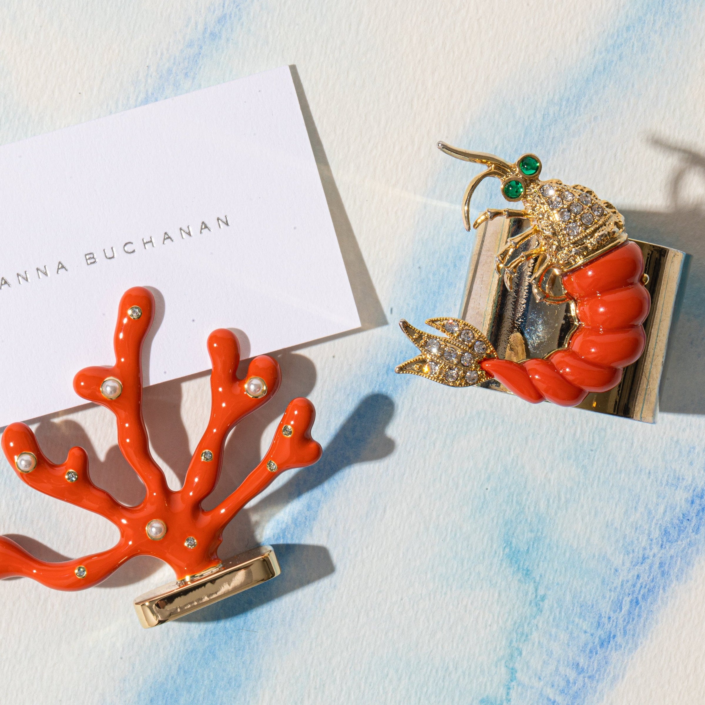 Shrimp Napkin Rings (Set of Two)