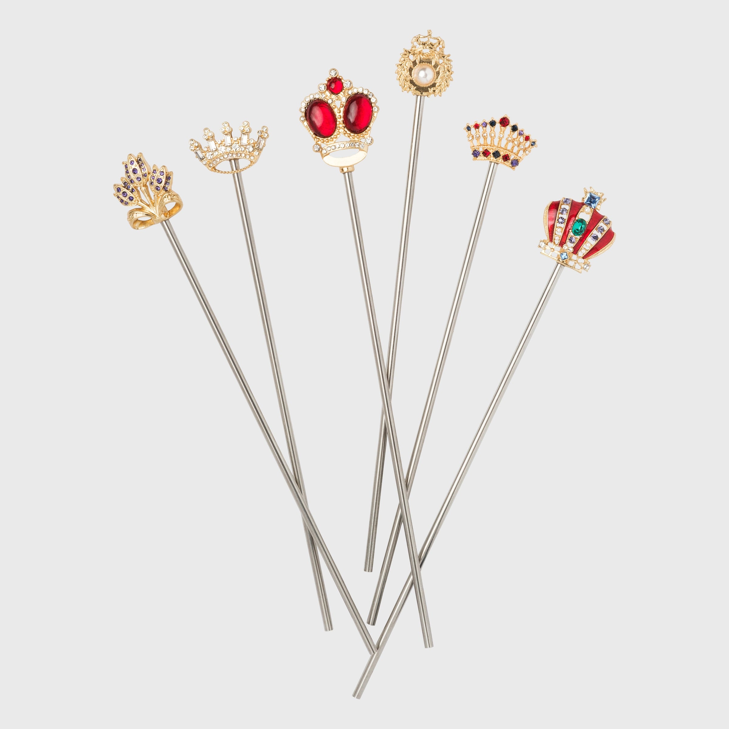 Crown Swizzle Sticks (Set of 6)