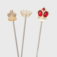 Crown Swizzle Sticks (Set of 6)