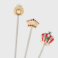 Crown Swizzle Sticks (Set of 6)