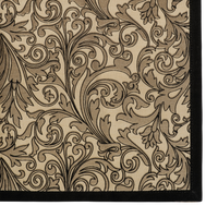 Damask Print Tablecloth - Black