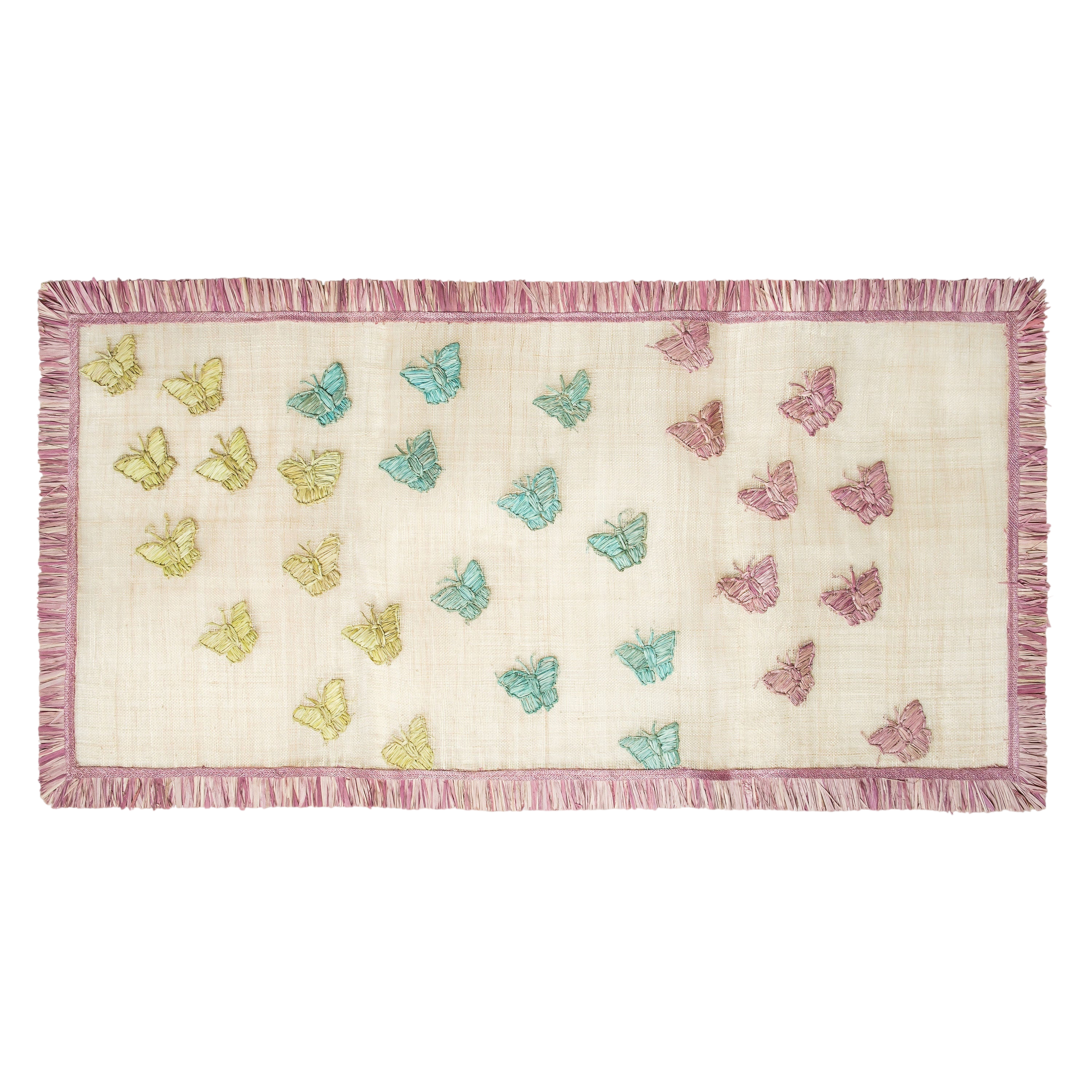 Straw Ombre Butterfly Table Runner
