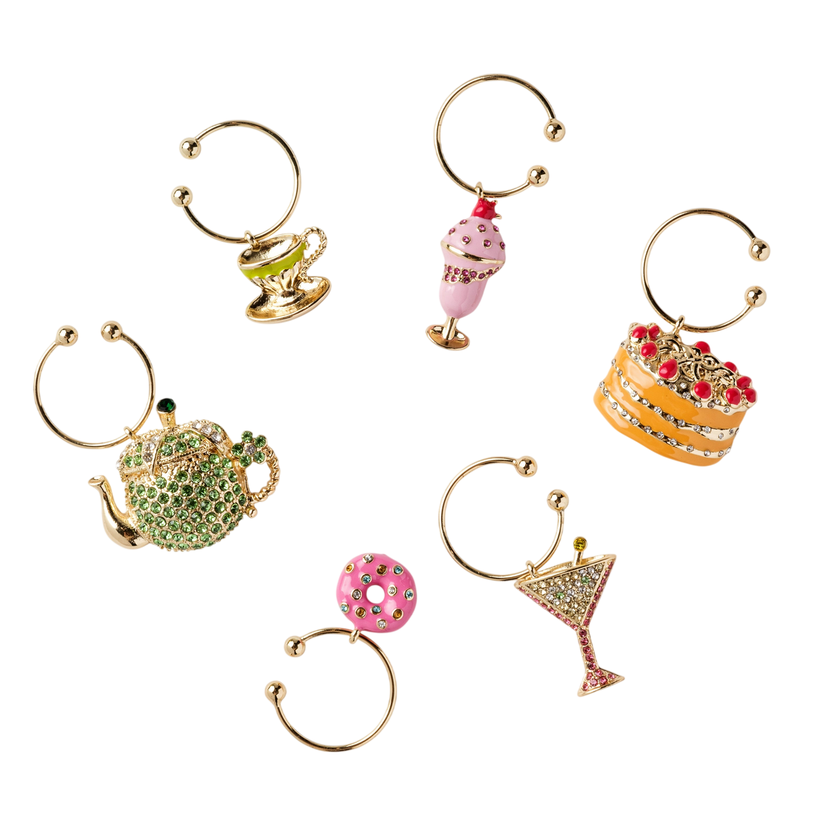 Garden Party Wine Charms