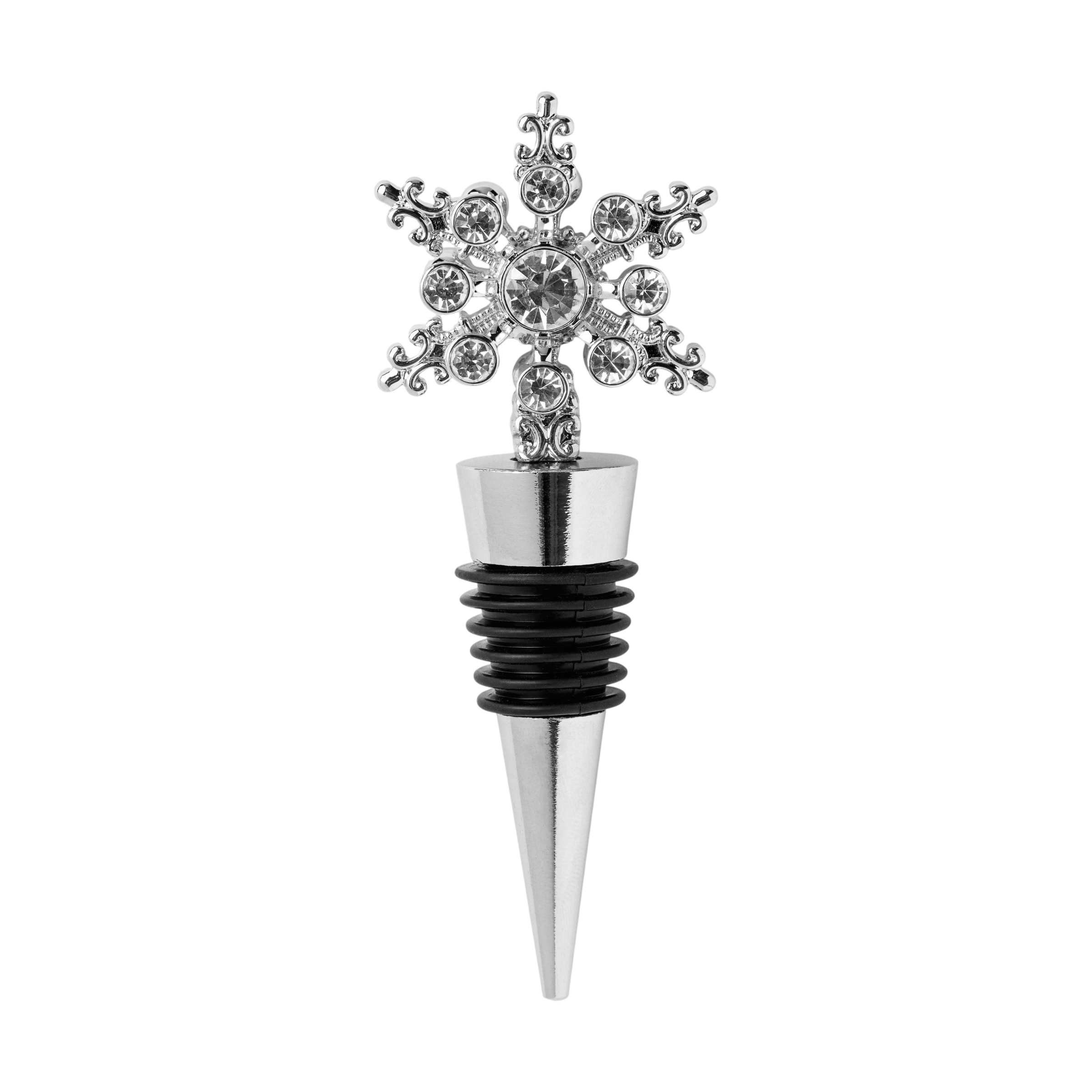 Snowflake Wine Stopper - Silver