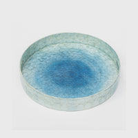 Large Ombre Capiz Tray - Blue