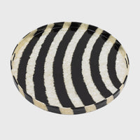 Extra Large Striped Capiz Tray - Black