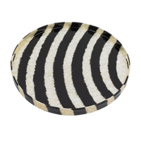 Extra Large Striped Capiz Tray - Black
