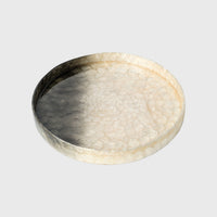 Small Capiz Tray - Cream Dip Dye