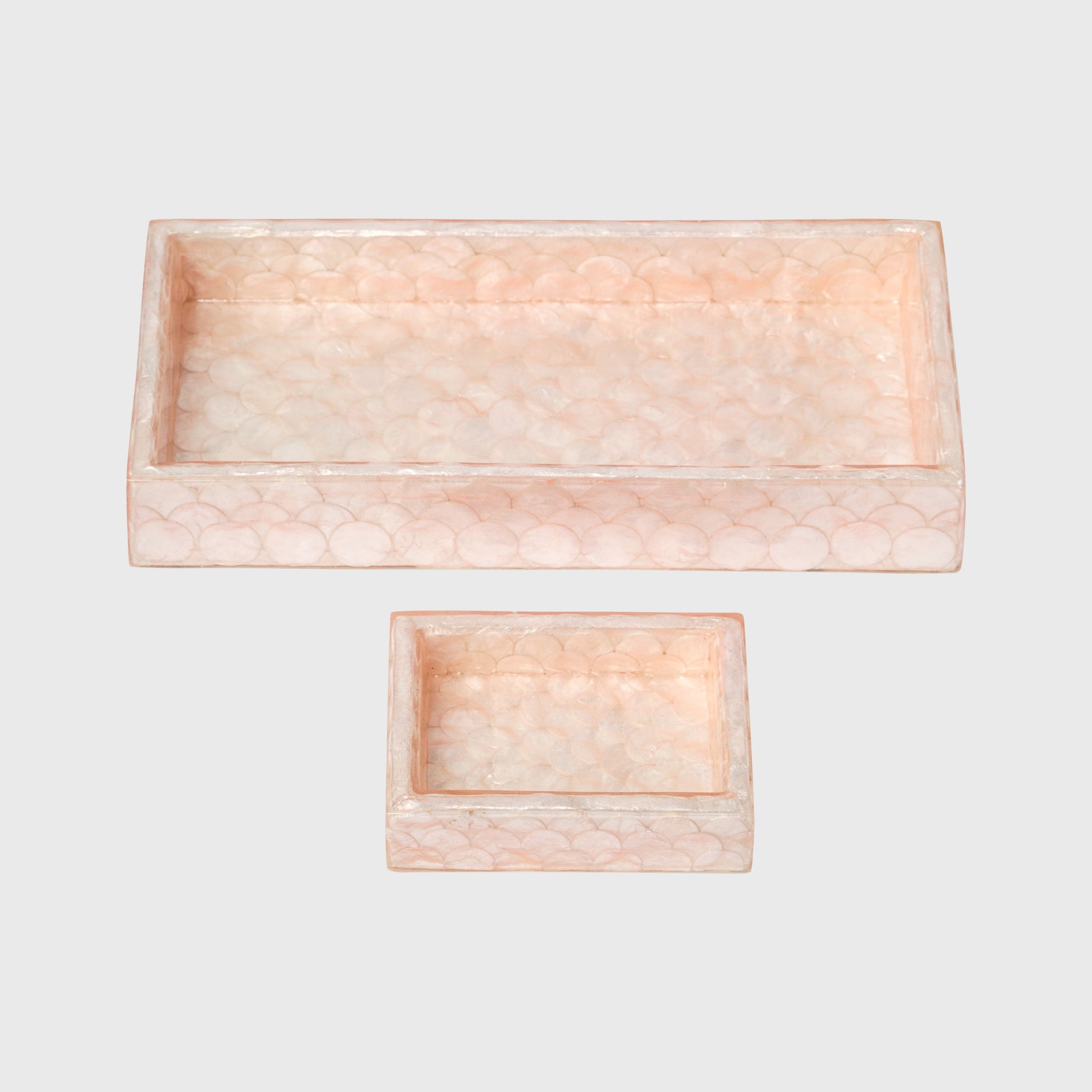 Capiz Trays - Pink (Set of 2)