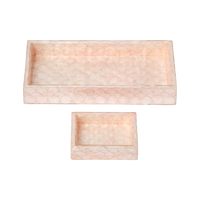 Capiz Trays - Pink (Set of 2)