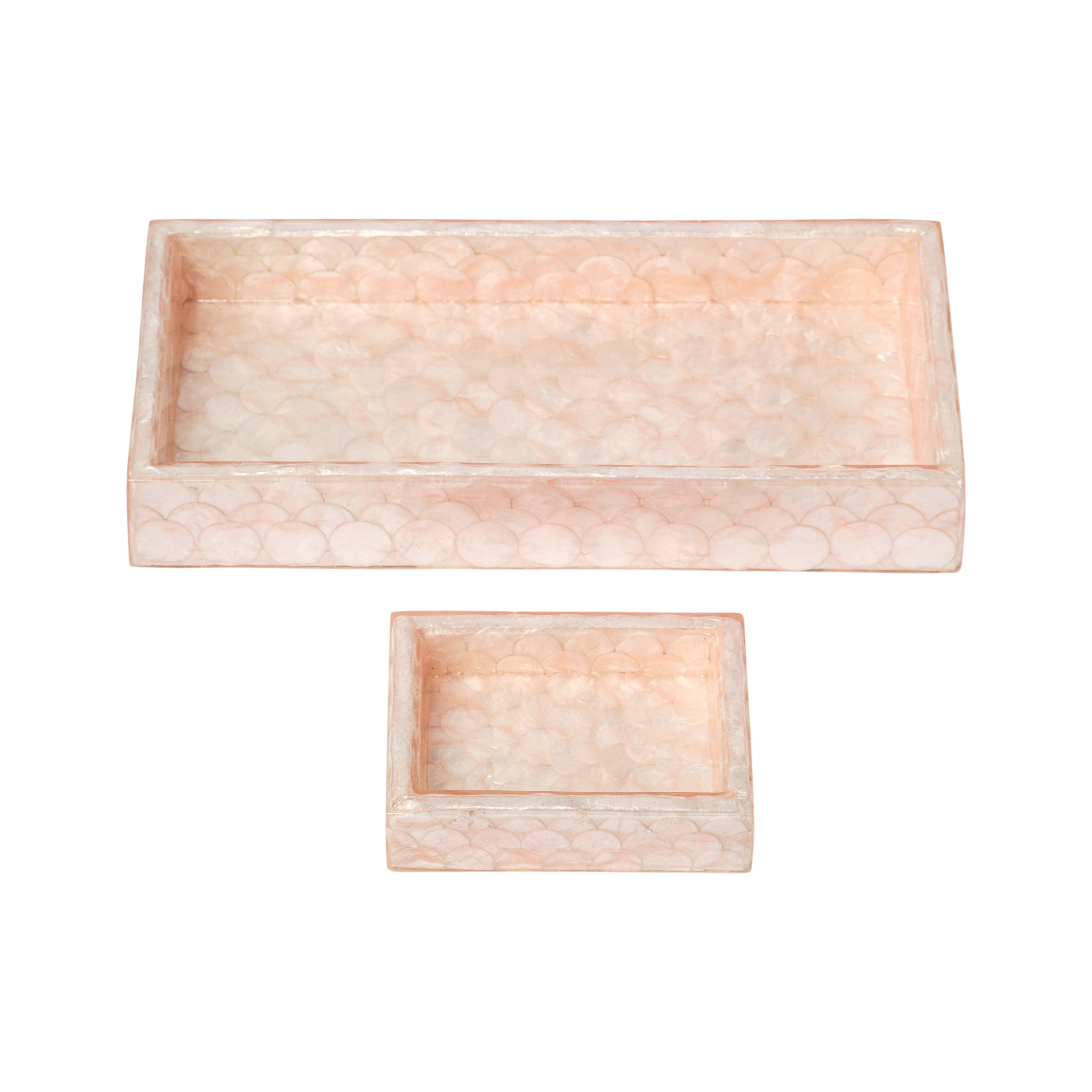 Capiz Trays - Pink (Set of 2)