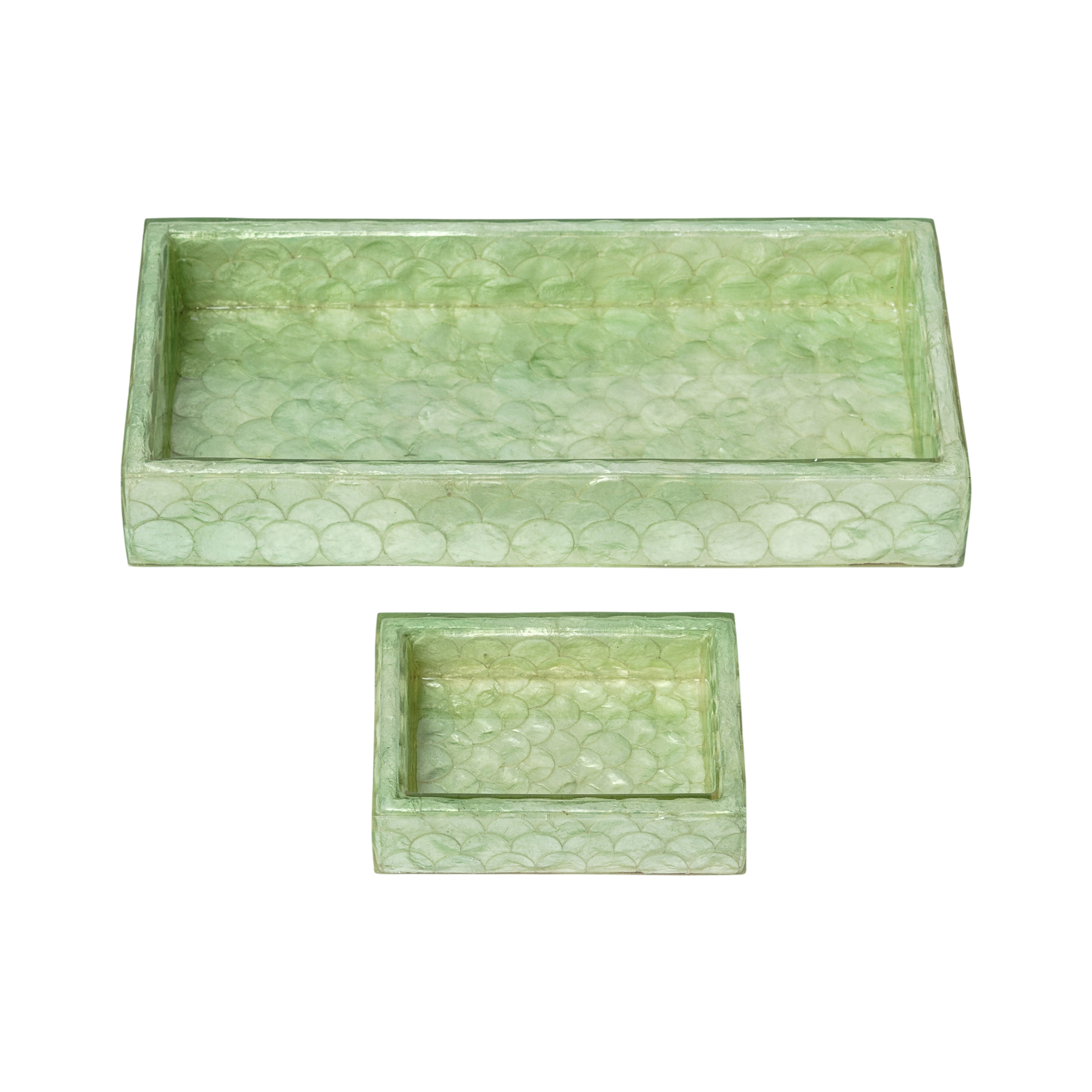 Capiz Trays - Sage Green (Set of 2)
