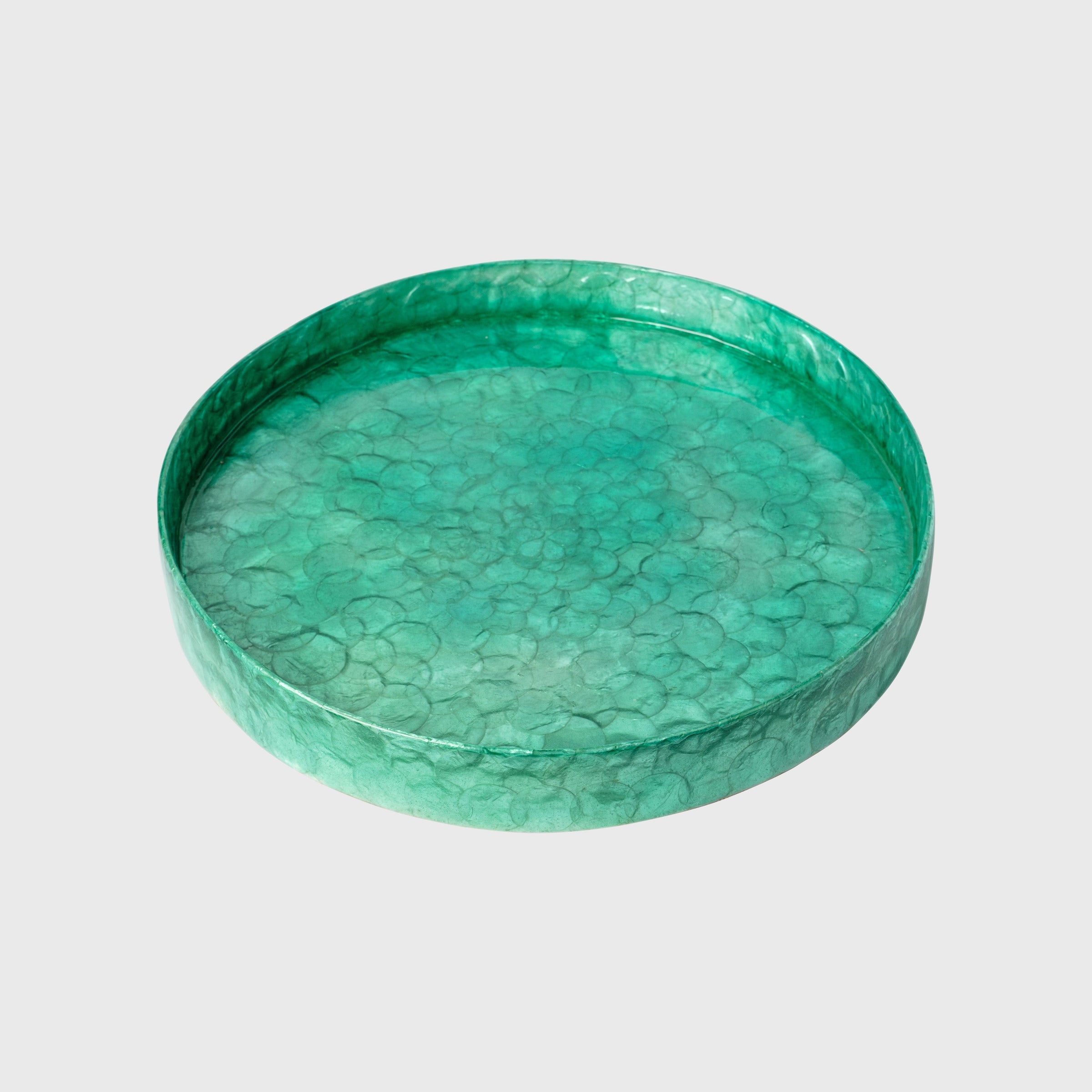 Small Capiz Tray - Emerald 