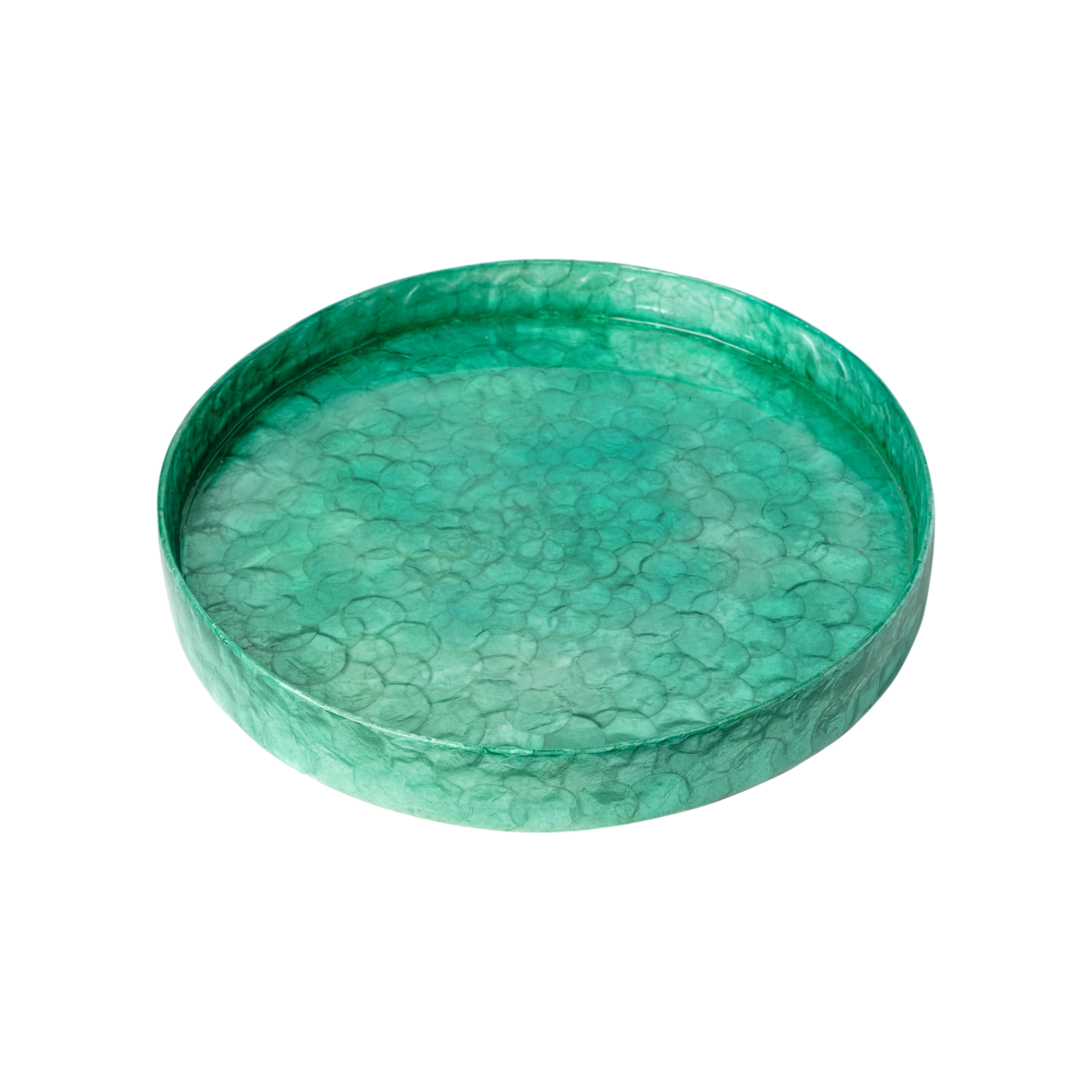 Small Capiz Tray - Emerald 