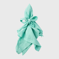 Bow Linen Napkin - Mint (Set of 2)