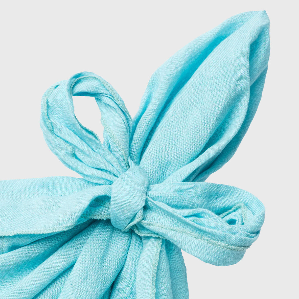 Bow Linen Napkin - Aqua (Set of 2)