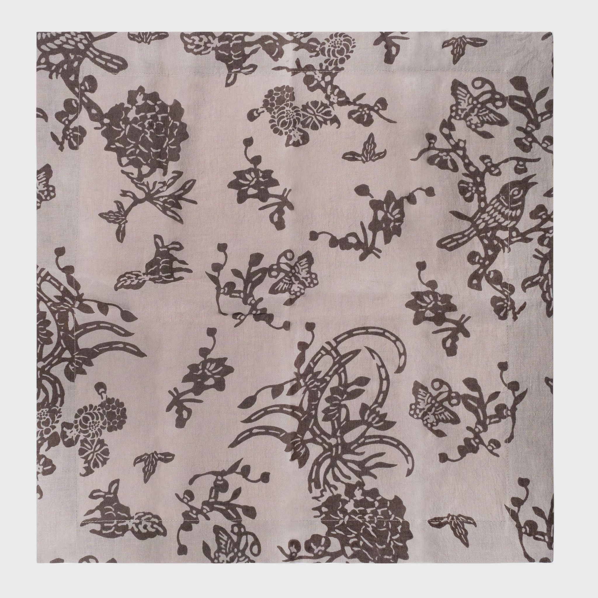 Garden Print Napkin - Mocha (Set of 2)