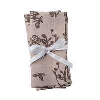 Garden Print Napkin - Mocha (Set of 2)