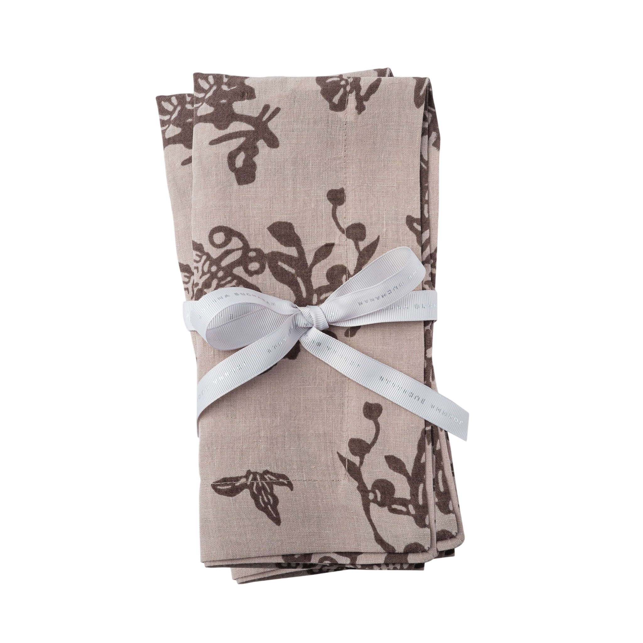 Garden Print Napkin - Mocha (Set of 2)