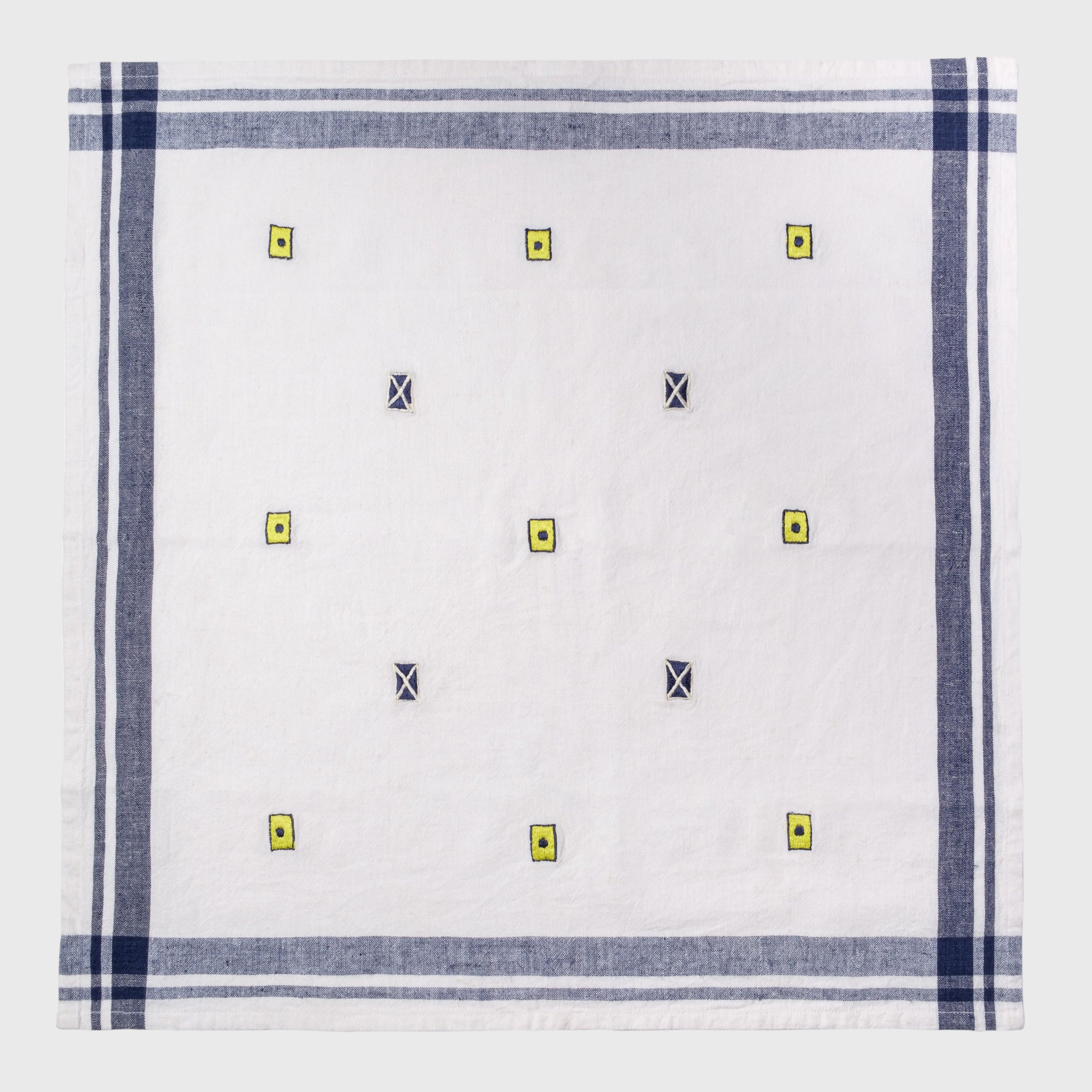 Nautical Embroidered Dinner Napkin - Cream (Set of 4)