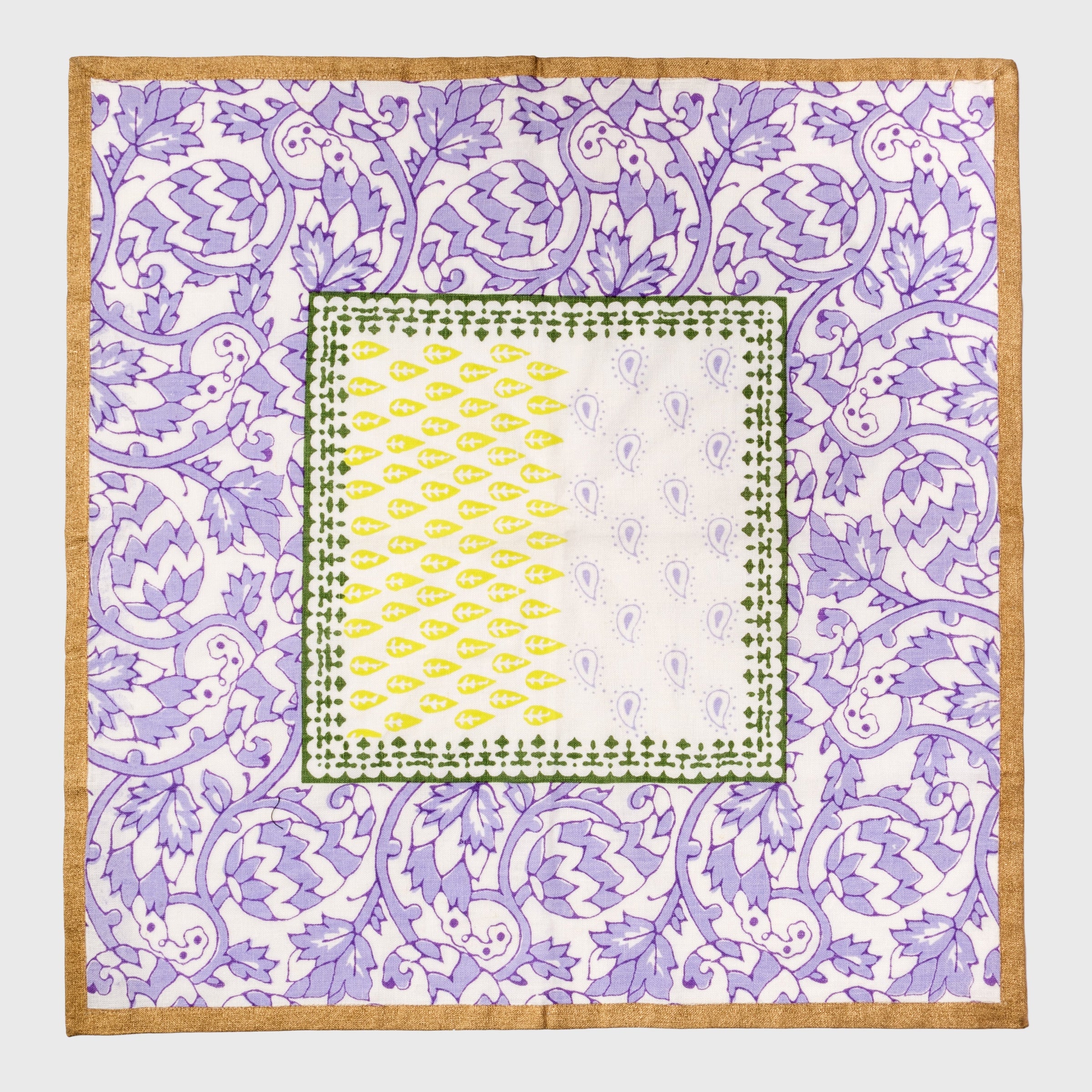 Joyful Block Print Napkin - Lilac (Set of 2)