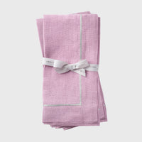 Silver Trim Dinner Napkins - Lilac (Set of 2)