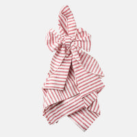 Bow Linen Napkin - Red Stripe (Set of 2)