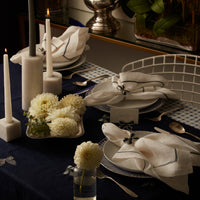 Enamel Bow Skinny Napkin Rings - Navy (Set of 4)
