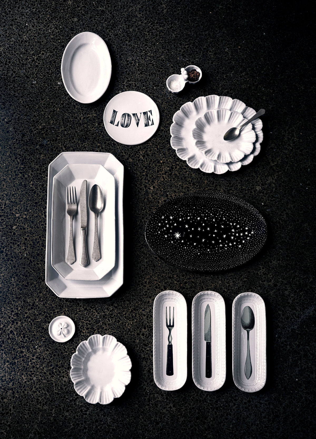 Astier de Villatte Sobre Dessert Plate