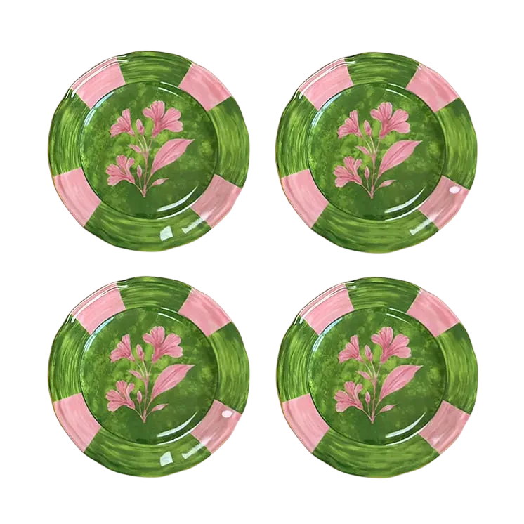 Josephine Green Dessert Plate (Set of 4)