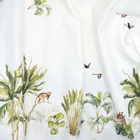 Jungle Hand-Painted Linen Tablecloth