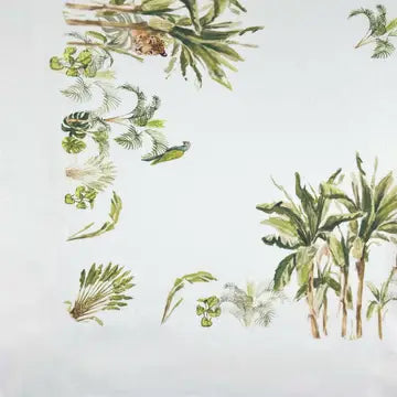 Jungle Hand-Painted Linen Tablecloth