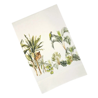 Jungle Hand-Painted Linen Tablecloth