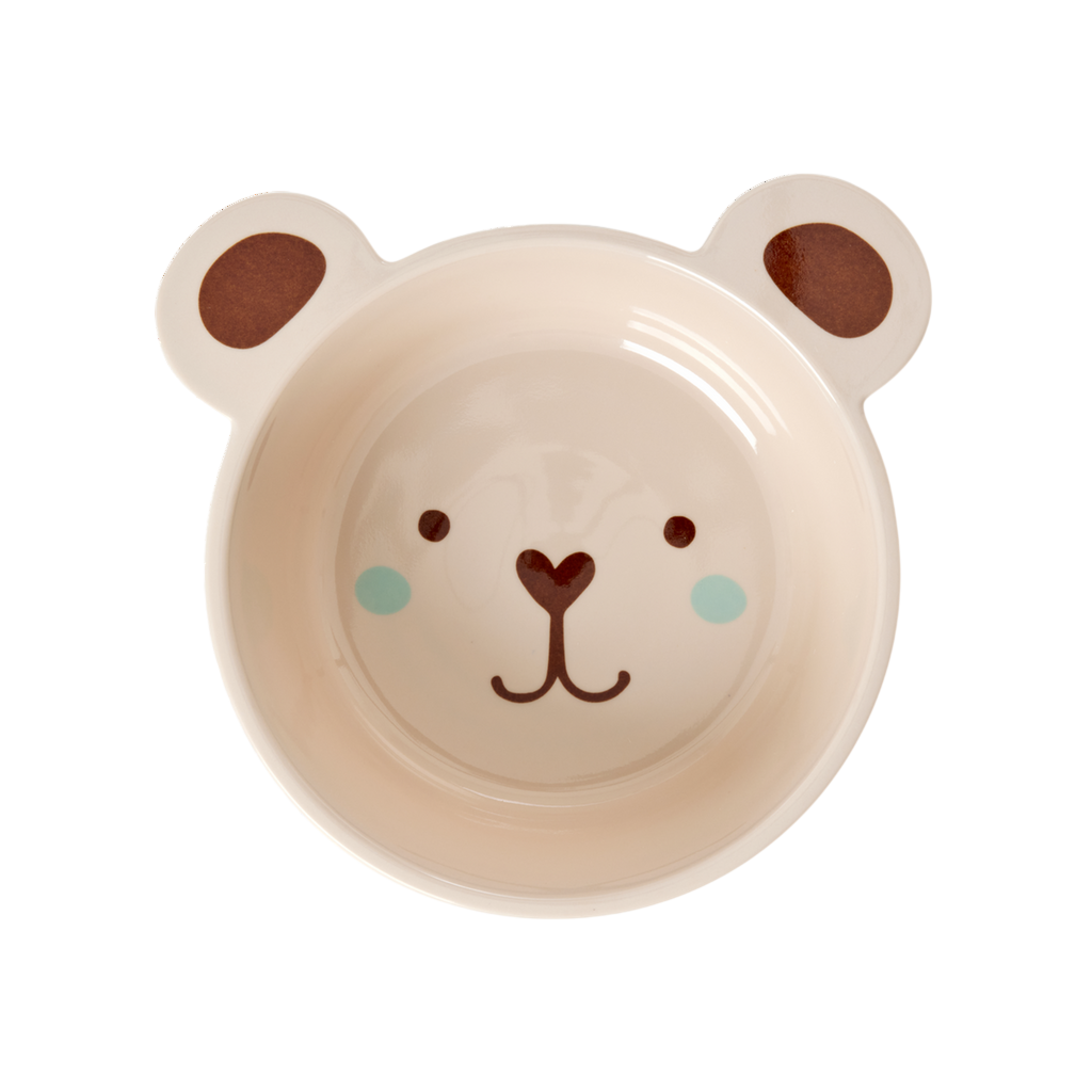 Melamine Kids Bowl | Brown Bear Print - 16.9oz