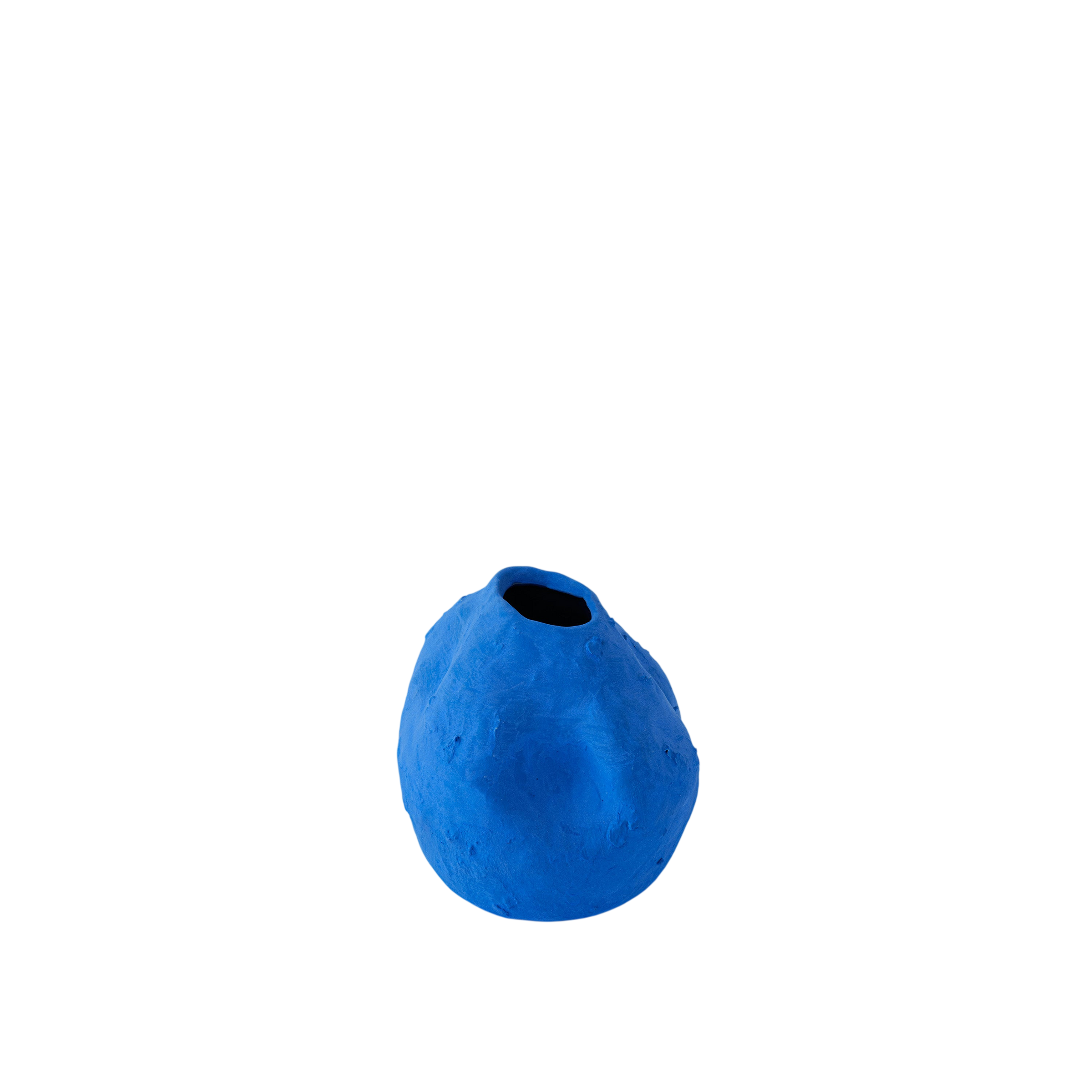 Kara Matte Blue Porcelain Vase