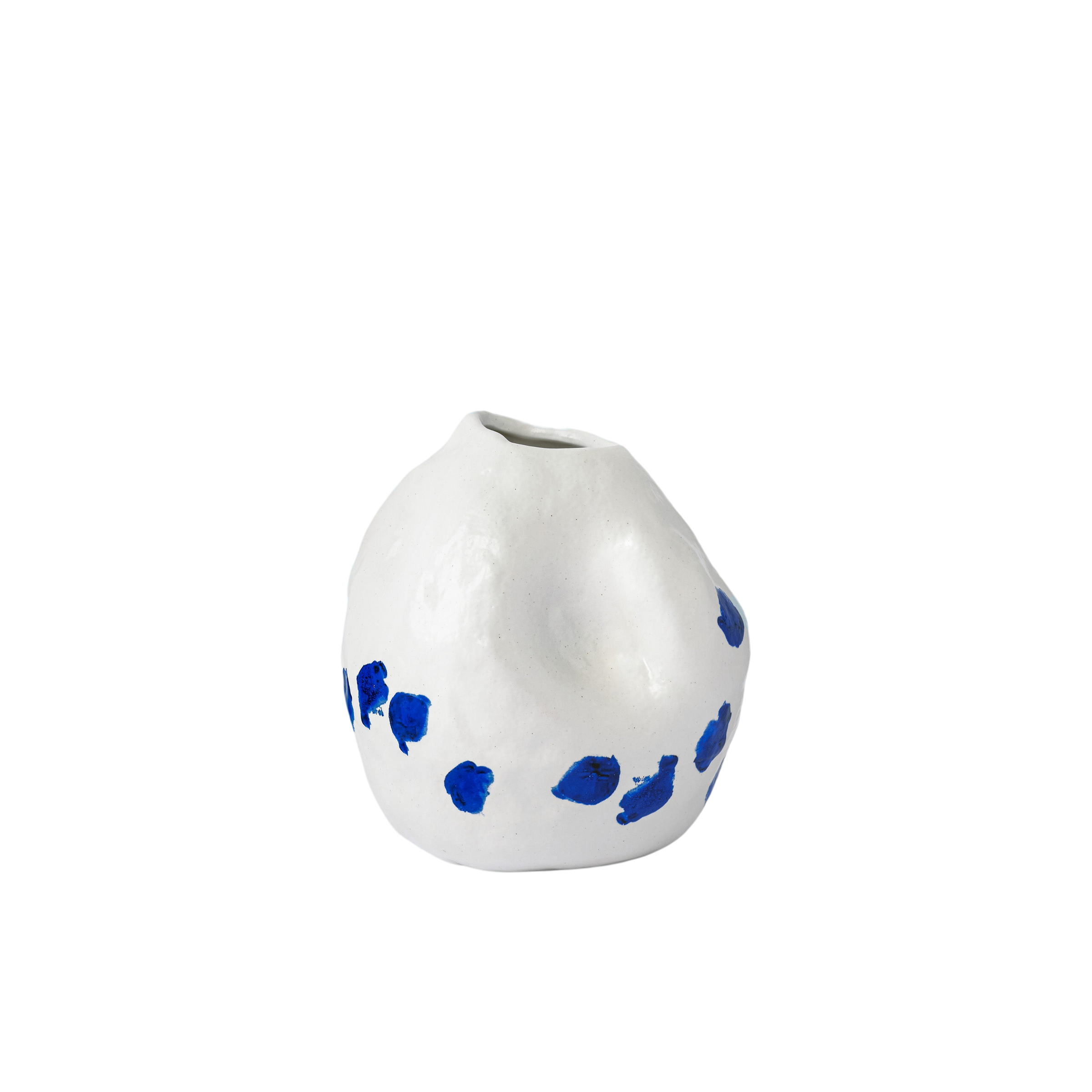 Kara White and Blue Porcelain Vase
