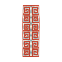 Key Runner Rug| Cranberry